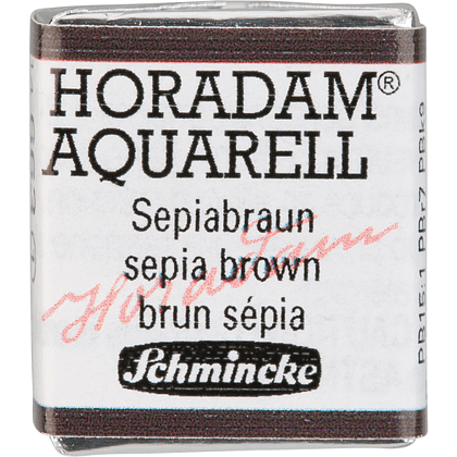 Краски акварельные "Schmincke Horadam", 663 сепия коричневая, полукювета