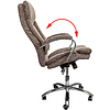 Кресло для руководителя AksHome "Leonardo", ткань, металл, коричневый - 5