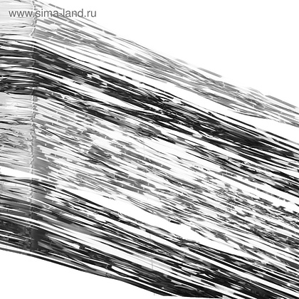 Гирлянда-дождик "Новогодний", 7,5х150 см, фольга, серебристый - 2