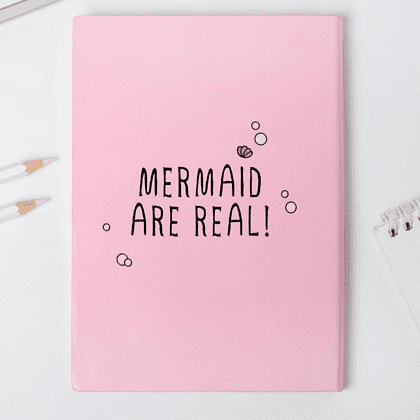 Ежедневник недатированный "I am a mermaid", А5, 192 страницы, розовый - 6