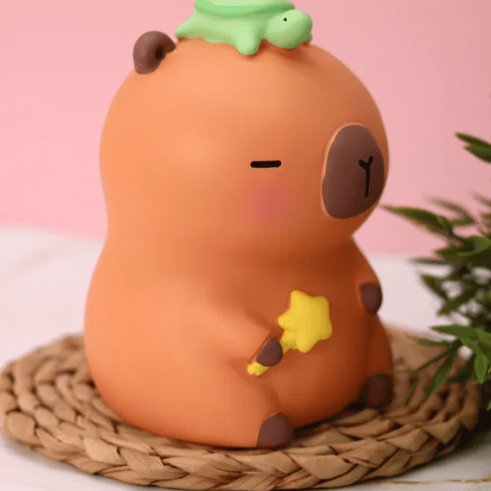 Копилка "Capybara turtle", пластик, коричневый - 7