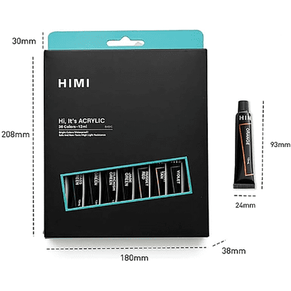 Краски акриловые "Himi.New vision", 36 цветов, тубы - 11