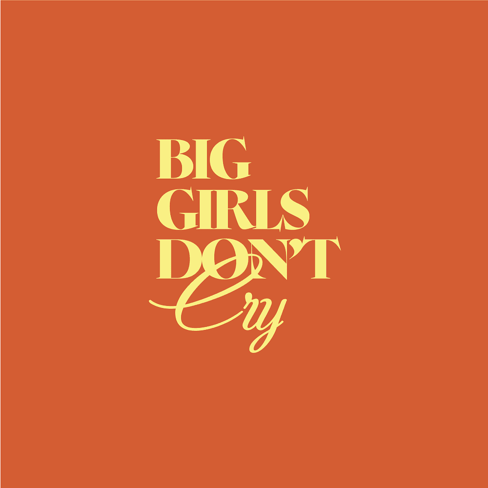 Кружка "Big girls don’t cry", 360 мл, фарфор, оранжевый, белый - 2