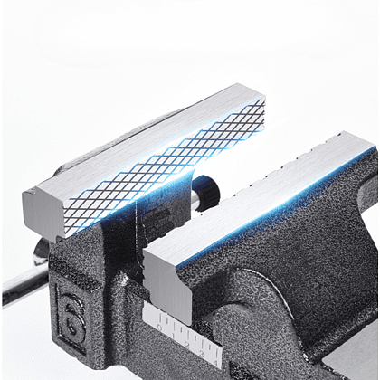 Тиски стальные Deli YS EDL2904Z, поворотные, с наковальней, 6"-150 мм - 5