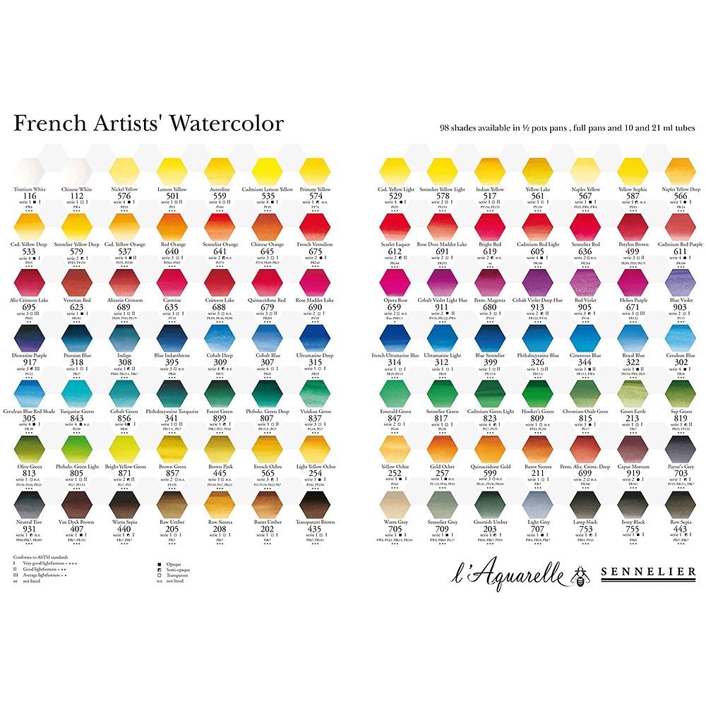 Набор красок акварельных "l’Aquarelle", 12 цветов, полукюветы, металлический пенал - 3