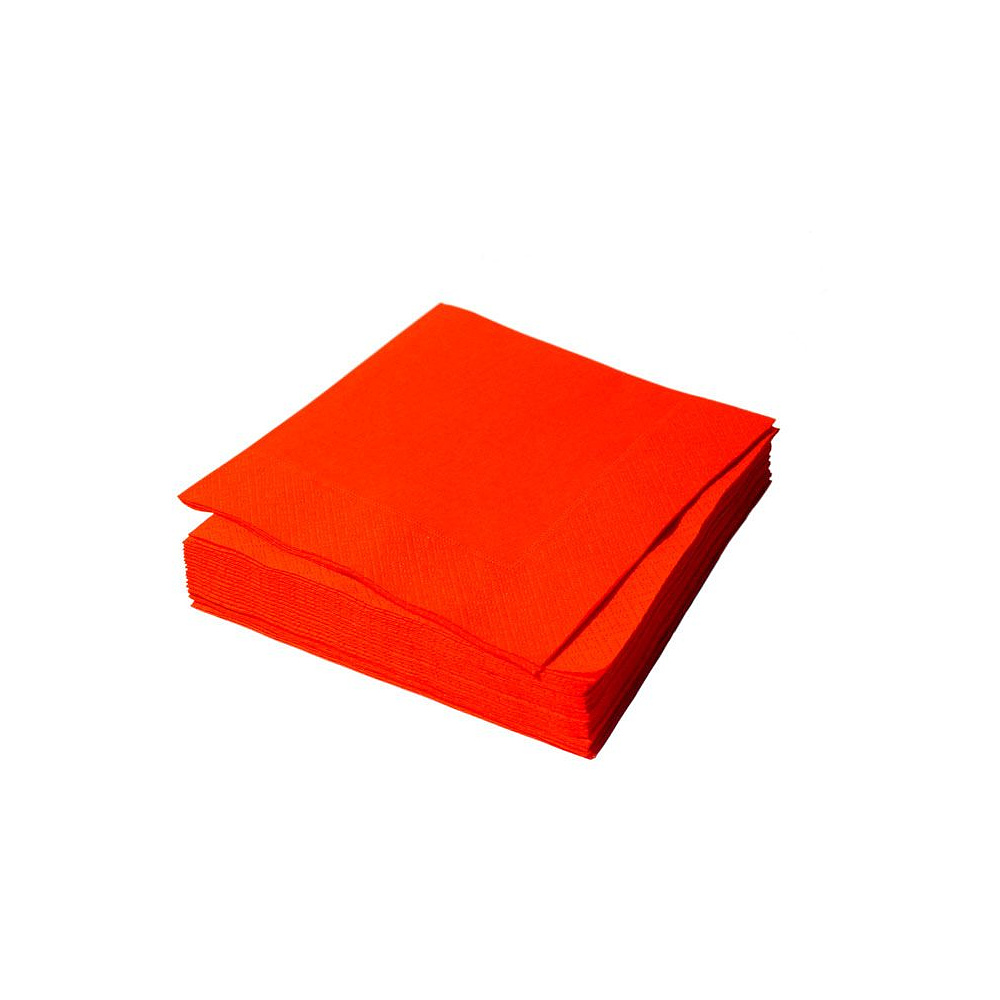 Салфетки бумажные "Бик-пак", 400 шт, 24x24 см, красный