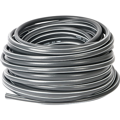 Шланг поливочный армированный четырёхслойный Deli GS EDL8072-30, 1/2", ПВХ, 30 м, серый