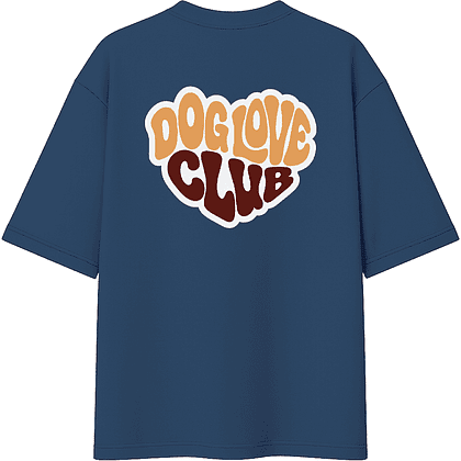 Футболка унисекс "Шпиц. Dog love club", XS-S, хлопок, оверсайз, джинсовый - 6