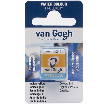 Краски акварельные "Van Gogh", 244 индийский желтый, кювета