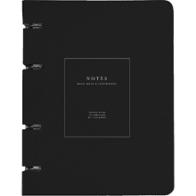 Тетрадь "Notes", A5, 120 листов, клетка, на кольцах, черный