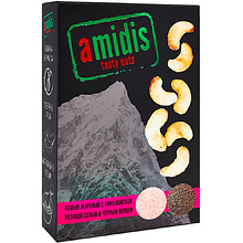 Орехи "Amidis", 80 г., кешью жареный с гималайской розовой солью и черным перцем