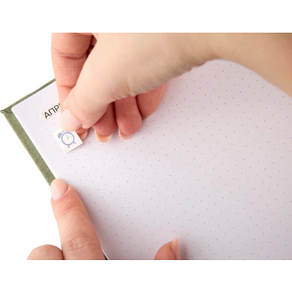 Блокнот "Стихия. Bullet Journal", А5, 80 листов, в точку, оливковый - 18