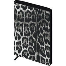 Ежедневник недатированный "Леопард", А6+, 320 страниц, линейка, серый