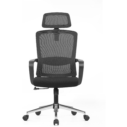 Кресло компьютерное SitZone U-060A, сетка, ткань, черный - 5