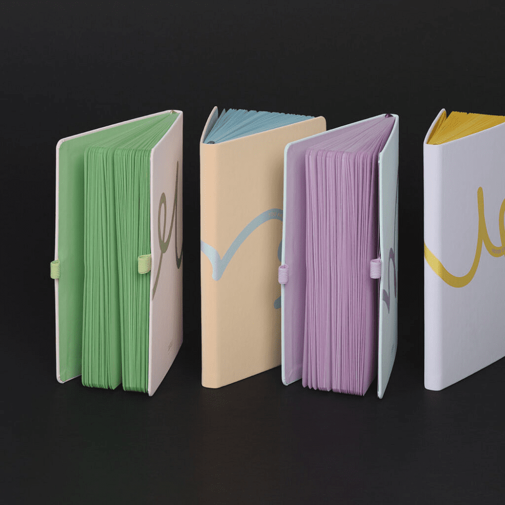 Блокнот "Doodle green paper", А5, 96 листов, розовый, срез зеленый - 5
