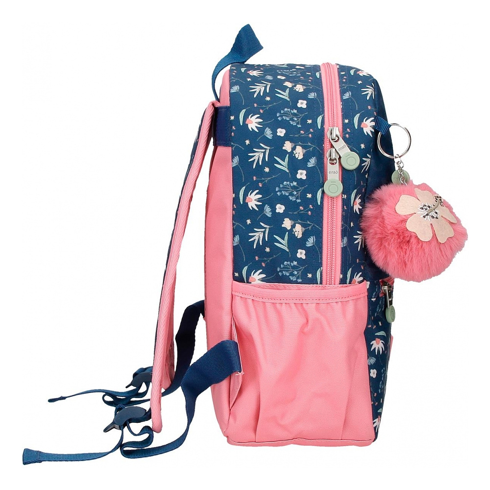 Рюкзак школьный "Ciao bella", M, 1 отделение, синий, розовый - 4