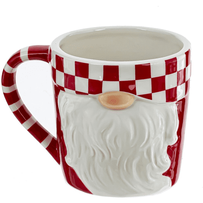 Кружка керамическая "Гном", 400 мл, белый, красный