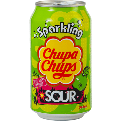 Напиток "Chupa Chups Sparkling", вкус кислое яблоко, 345 мл