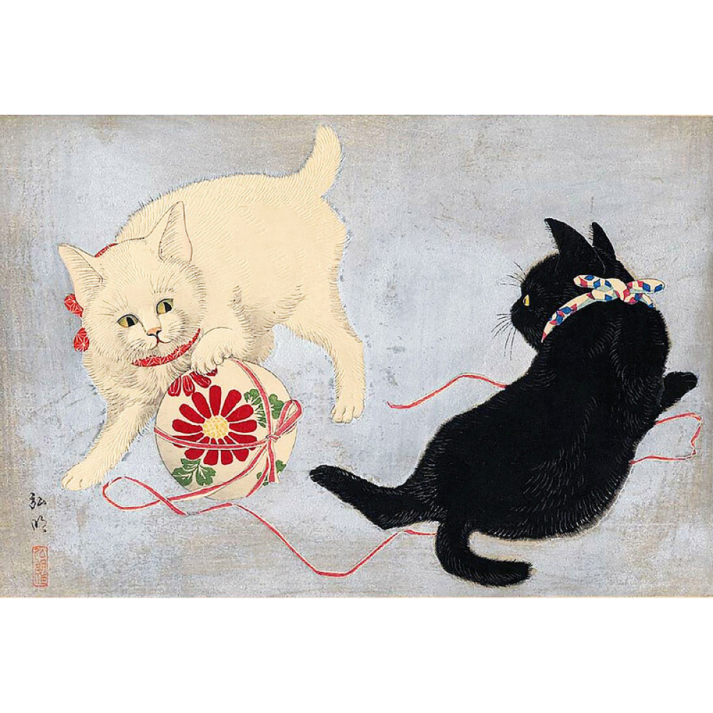 Книга на английском языке "Cats of Japan. Woodblock Prints by Hokusai, Hiroshige and Other Artists", Joycelyn Bouquillard - 3