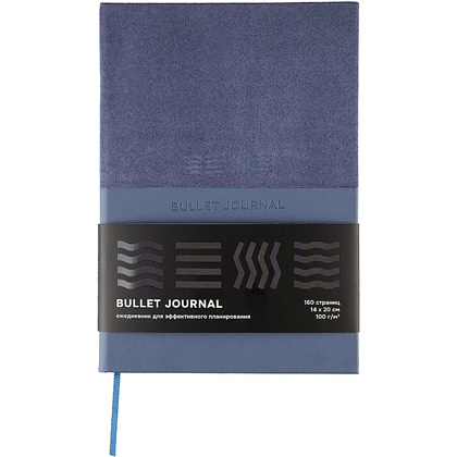 Блокнот "Стихия. Bullet Journal", А5, 80 листов, в точку, сумеречный синий