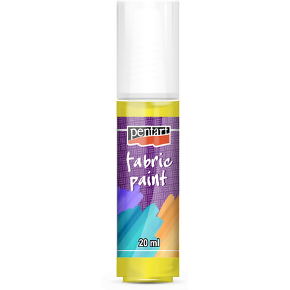 Краски для текстиля "Pentart Fabric paint", 20 мл, желтый