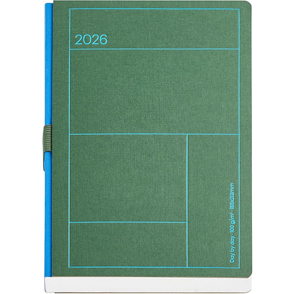 Ежедневник датированный "Back to Basics" 2026, A5, линейка, зеленый