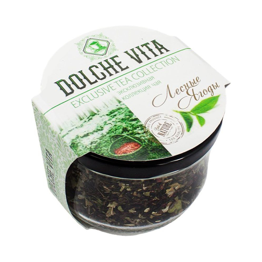 Чай "Dolche vita", 50 г, черный, лесные ягоды