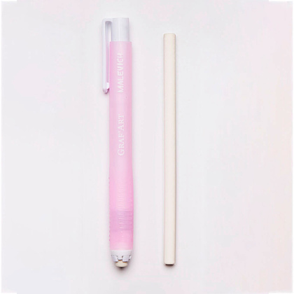 Ластик-ручка "Малевичъ", с запасным стержнем, розовый - 2