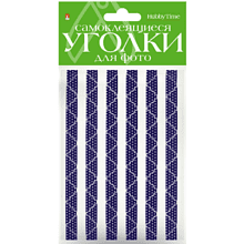 Наклейки-уголки "HobbyTime" для крепления фото, 76 шт, звезды, фиолетовый