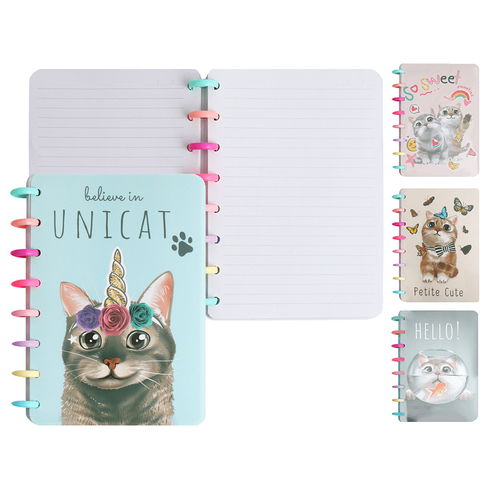 Книга записная "Funny cats", А5, 150х210 мм, 100 листов, в клетку, ассорти