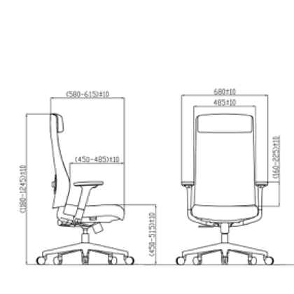 Кресло для руководителя SitZone "CH-366A-WB", ткань, пластик, черный - 6