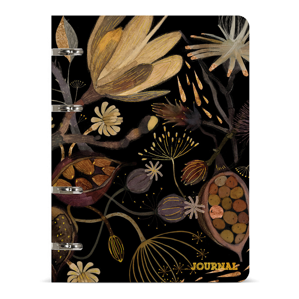 Тетрадь "Ночные Цветы", А5, 80 листов, линейка, разноцветный
