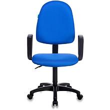 Кресло для персонала "Бюрократ CH-1300N/BLUE Престиж+", пластик, ткань, синий