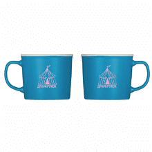 Кружка "Драмкружок", 360 мл, фарфор, голубой, белый