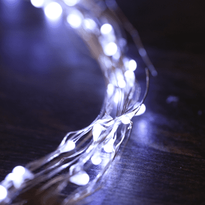 Гирлянда электрическая LED "Нить" с насадками "Роса", 10 м, белый - 3
