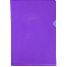 Папка-уголок "Exacompta", А4, 130 мк, ПВХ, прозрачный, фиолетовый