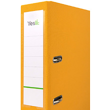 Папка-регистратор "Yesli:", А4, 75 мм, ПВХ Эко, желтый