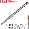 Бур по бетону Deli YS EDH-Y18210,18 x 210 мм, SDS-PLUS - 2 Бур по бетону Deli YS EDH-Y18210,18 x 210 мм, SDS-PLUS - 2