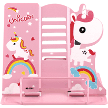 Подставка для книг "Mq Unicorn", металл, розовый