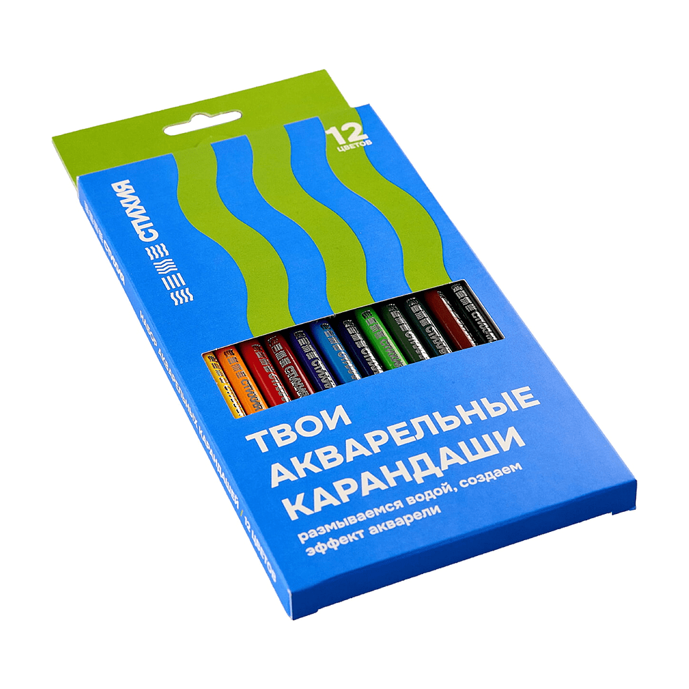 Набор акварельных карандашей "Стихия", 12 цветов - 3