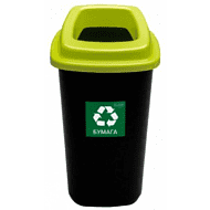 Урна Plafor Sort bin для мусора 45л, цв.черный/зеленый