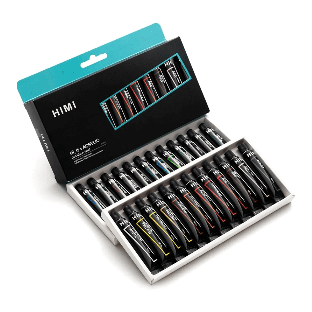 Краски акриловые "Himi.New vision", 24 цвета, тубы
