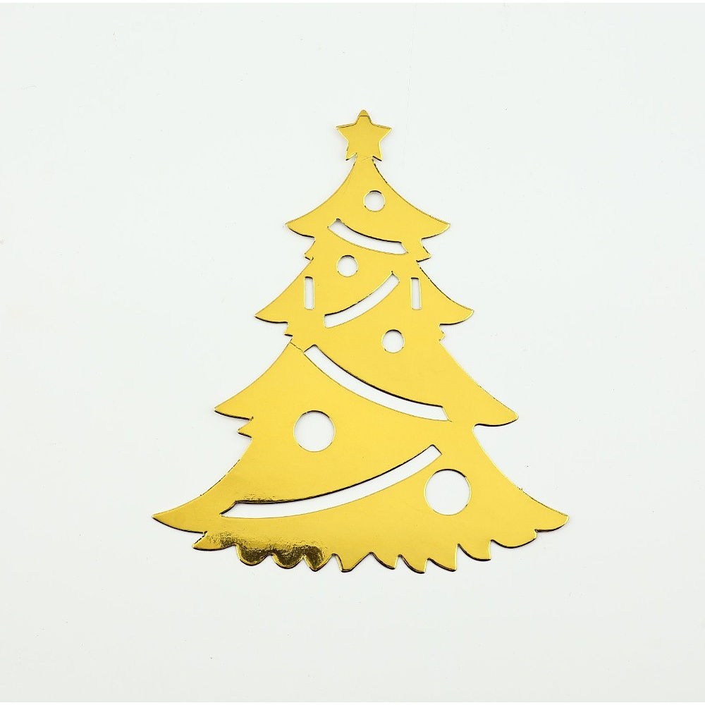 Гирлянда бумажная "Новогодняя" золотой - 9