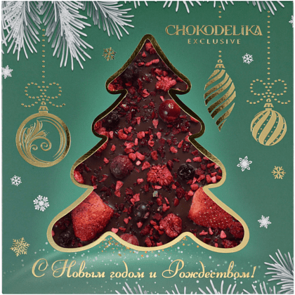 Шоколад темный "Бэррифэст", 150 г, новогодняя упаковка