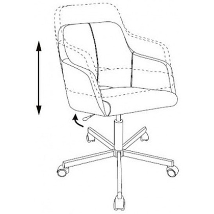 Кресло для персонала Бюрократ "CH-380M", ткань, металл, синий - 5