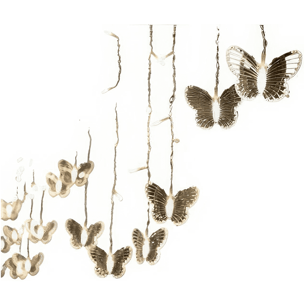 Гирлянда электрическая LED "Бахрома. Бабочка", тепло-белый