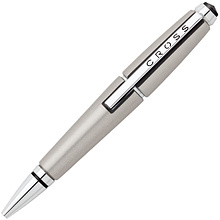 Ручка-роллер "Cross Edge", 0.7 мм, серый, серебристый, стерж. черный