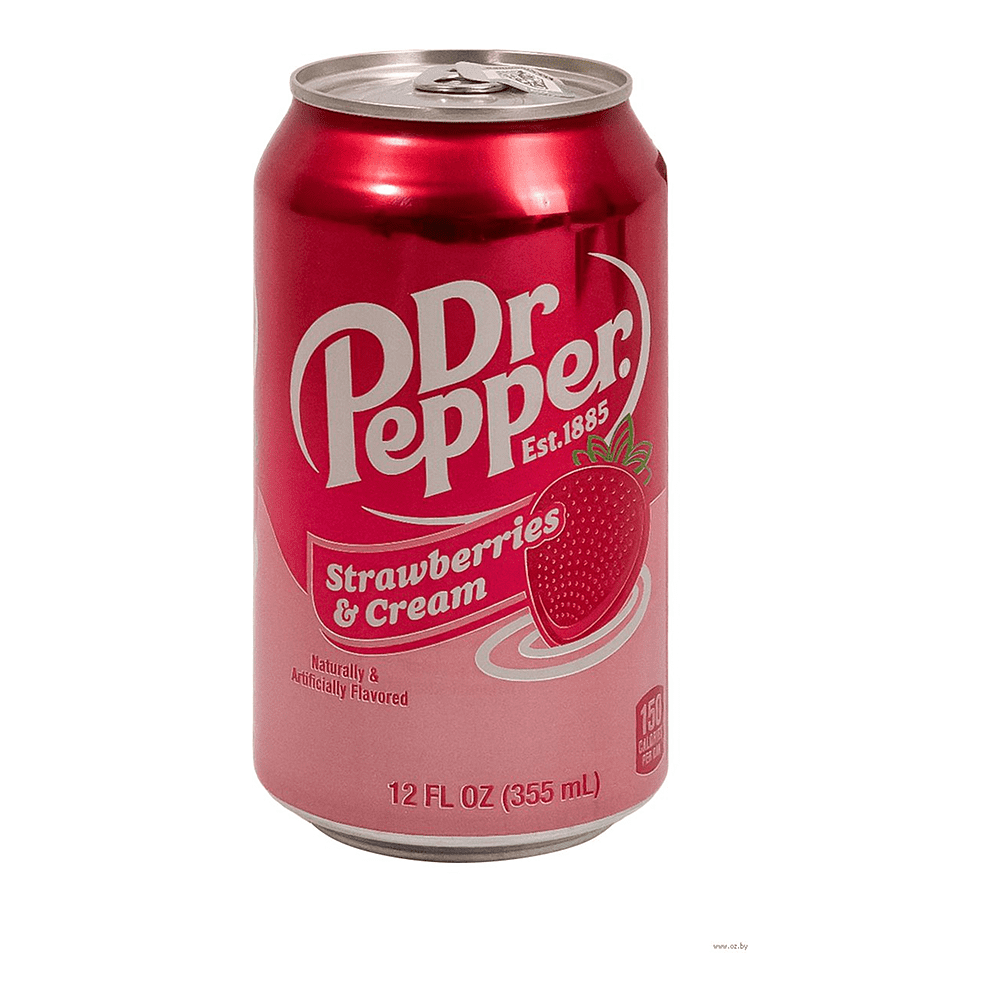 Напиток "Dr.Pepper", вкус клубничный крем, 0.355 л