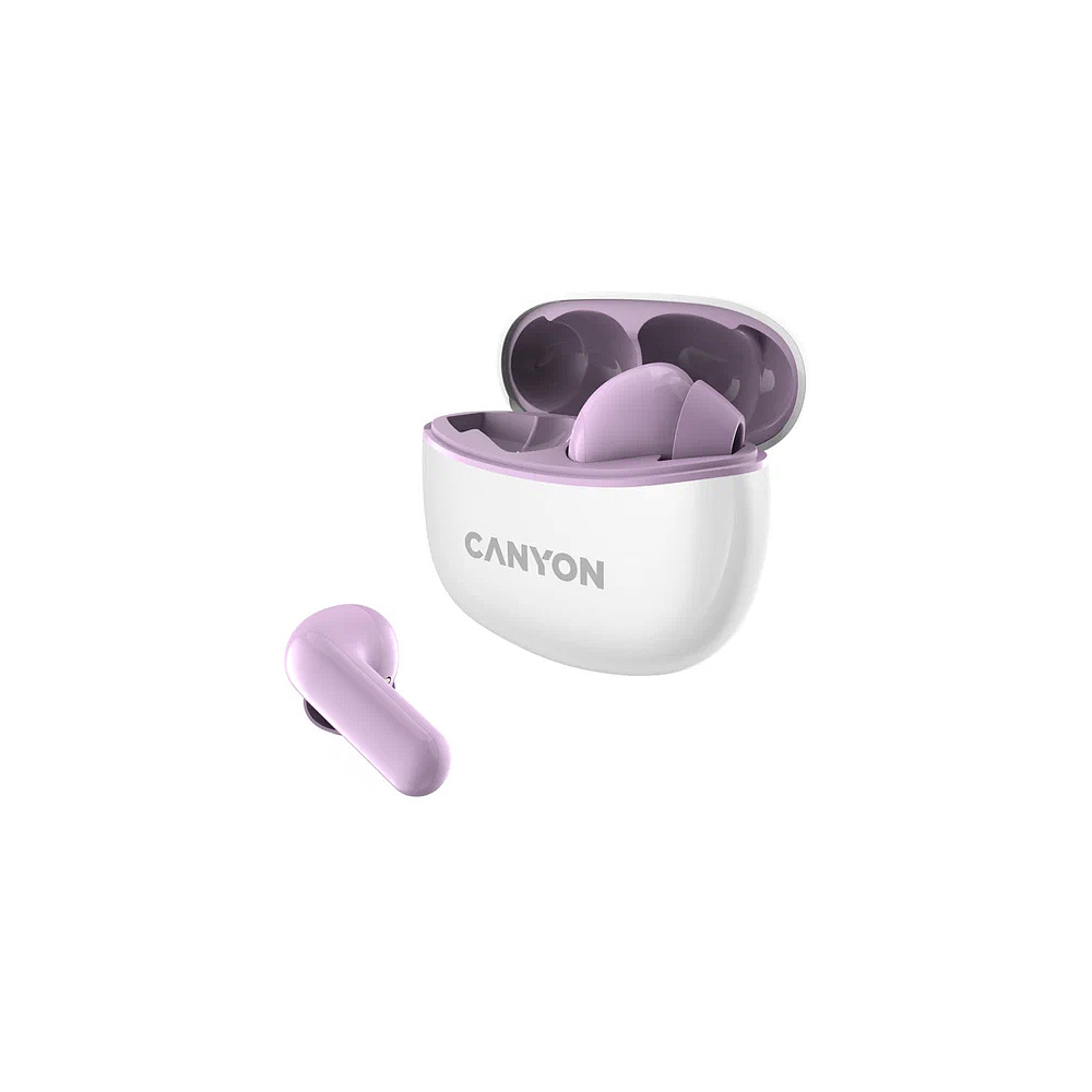 Наушники беспроводные "CANYON CNS-TWS5PU", бело-розовый  - 3