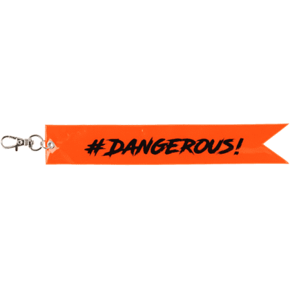 Брелок "Dangerous", светоотражающий, оранжевый